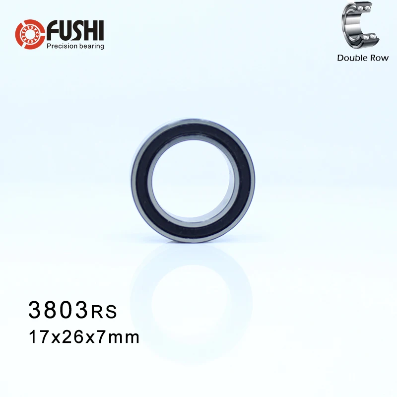 3803 2RS подшипник 17*26*7 мм (1 шт.) двухрядный герметичный RS угловой контактный