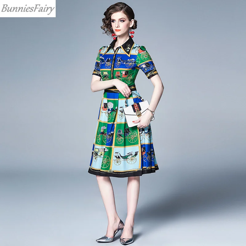 BunniesFairy 2019 новые летние Винтаж Ретро колёса и цепи узел цветочный принт короткий