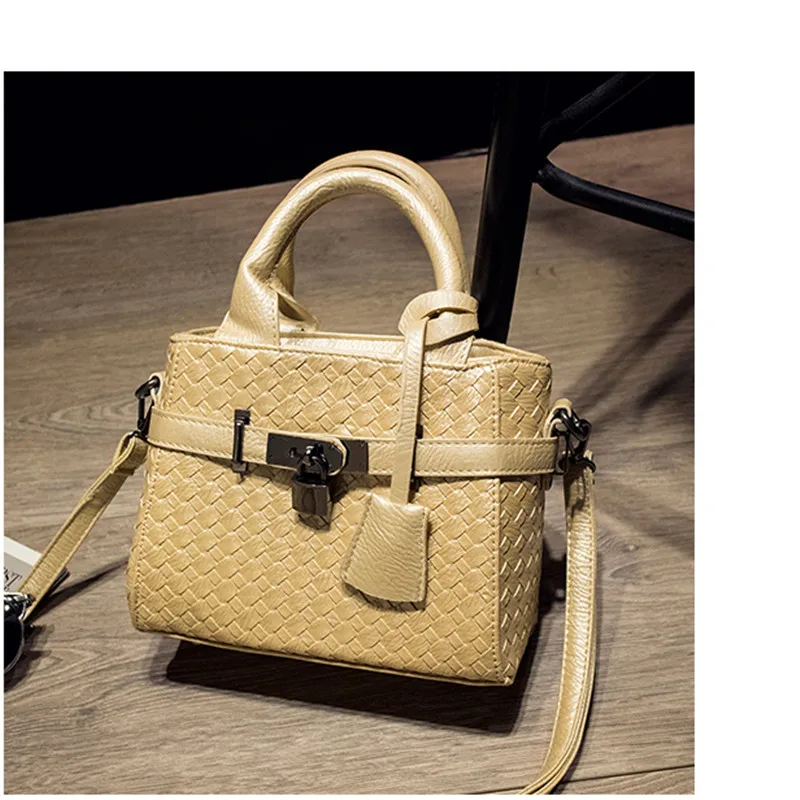 2016 личность женщины сумку плетеный платины на ремне кожаные сумки очень боло