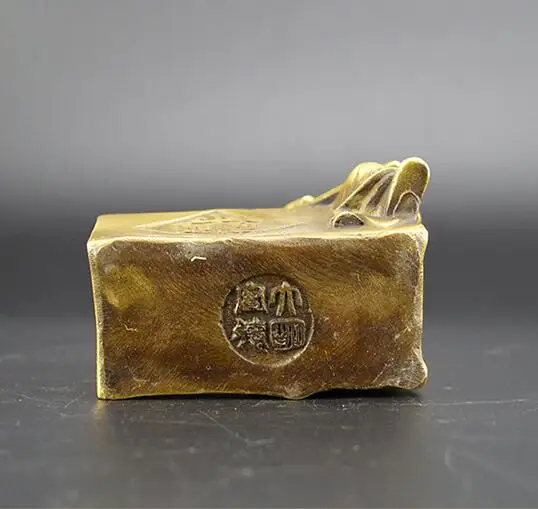 

Chinese archaize Brass Old man Careful calculation Wealth Statue