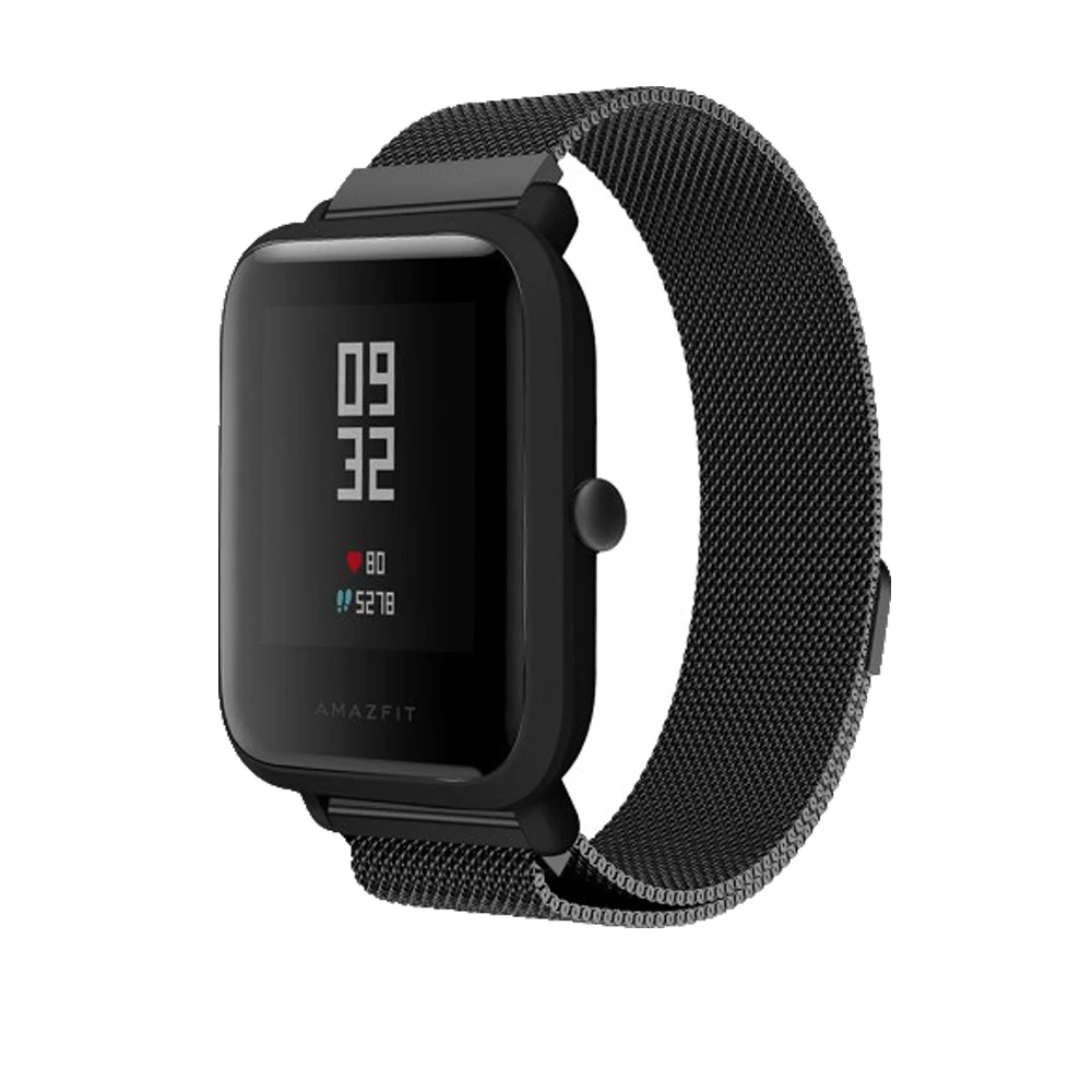 7в1 для Xiaomi Huami Amazfit ремешок bip браслет из Миланского нержавеющей стали Smartwatch Браслет Amazfit bip защитный чехол для экрана