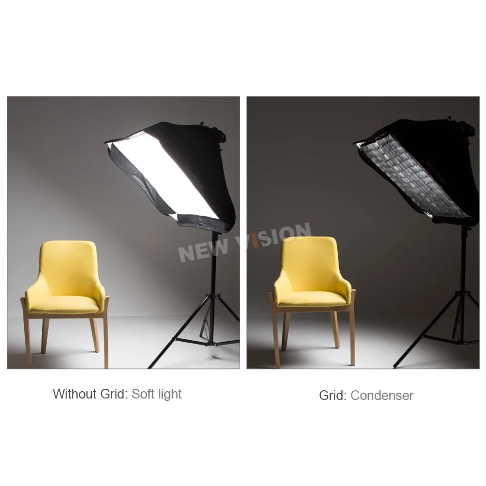 

Godox 24*24inch 60 * 60cm Honeycomb Grid Softbox + S type Bracket Mount Bowens Mount Kit for Canon Nikon Speedlite Flash Softbox