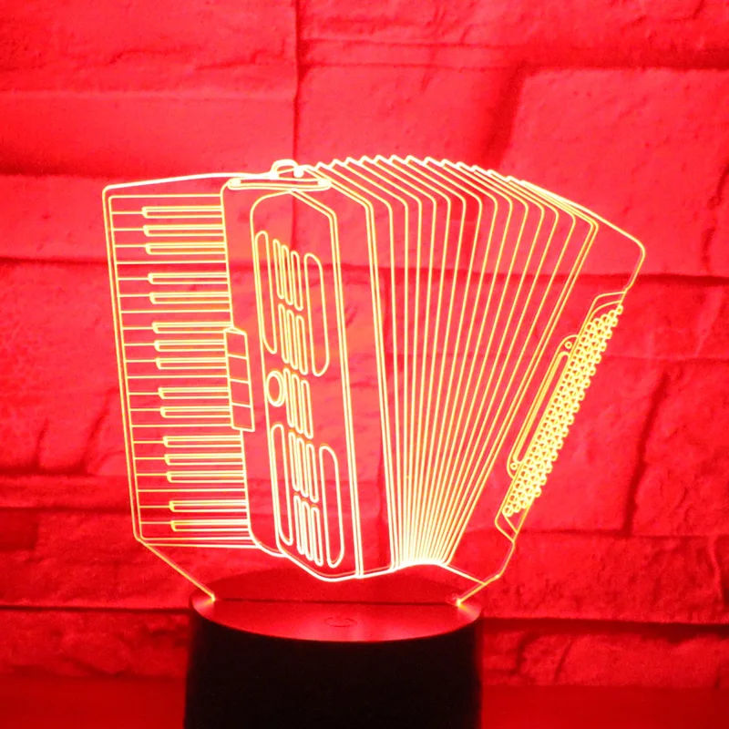 3D LED ночник гармошка соковыжималка музыкальная с 7 видов цветов лампа для