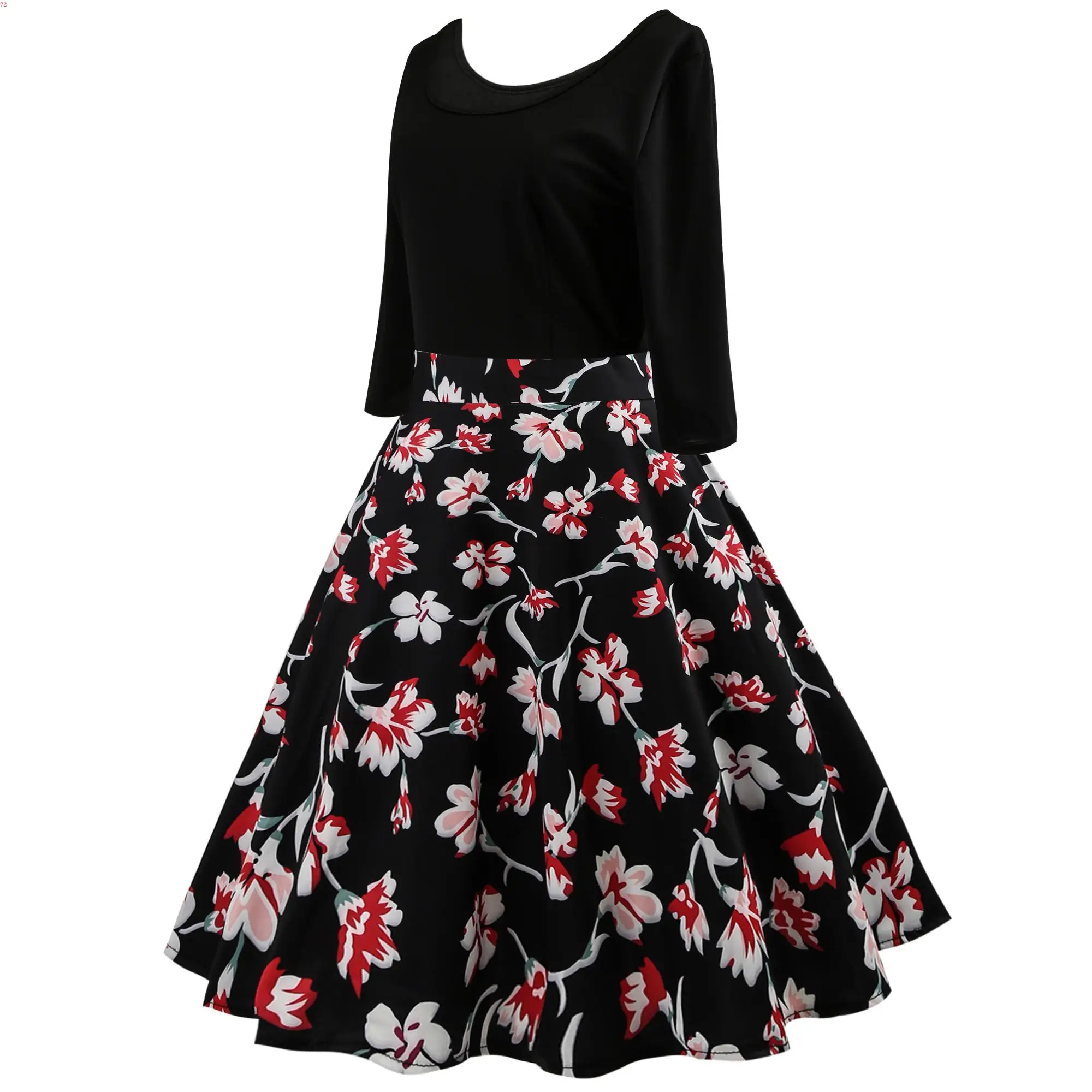 Новые летние Стиль Для женщин цветы платье с принтом пикантные модные 0 воротник