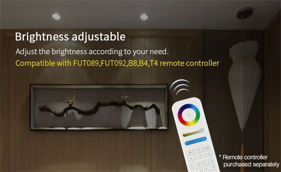 FUT062 Miboxer RGB+ CCT 9 Вт светодиодный потолочный круглый прожектор AC86-265V, совместимый с FUT089/FUT092/B8/B4/T4 пульт дистанционного управления