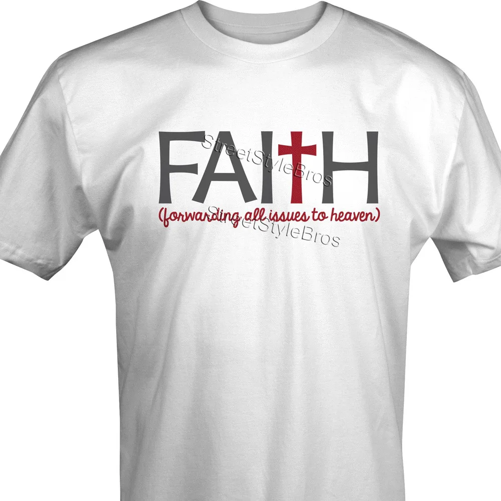 2019 Мода горячая распродажа вера лозунг унисекс футболка для христианина Религия