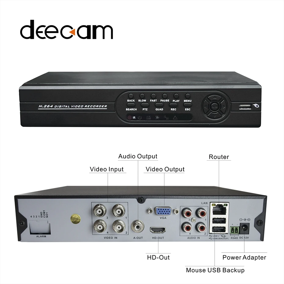 Deecam ВИДЕОНАБЛЮДЕНИЯ DVR 1200TVL Камеры Системы 4CH 4 ШТ. HD 720 P Главная Безопасности