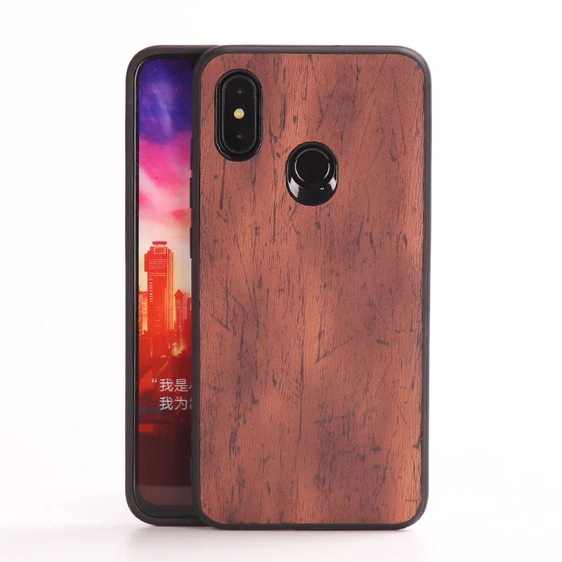 Роскошный чехол для телефона для Xiaomi mi 8 lite A1 A2 lite mi x 2S Max 3 чехол с текстурой древесины мягкий чехол для Red mi Note 5 6 Pro Чехол - Цвет: Coffee