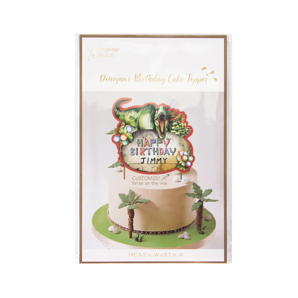 Динозавр день рождения украшение набор висячие вихревые украшения торт Топпер