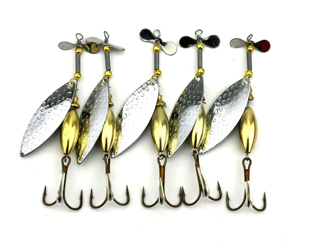 

5Pcs Spoon Fishing Lure 9.8CM 15G Metal Fishing tackle Spinnerbait