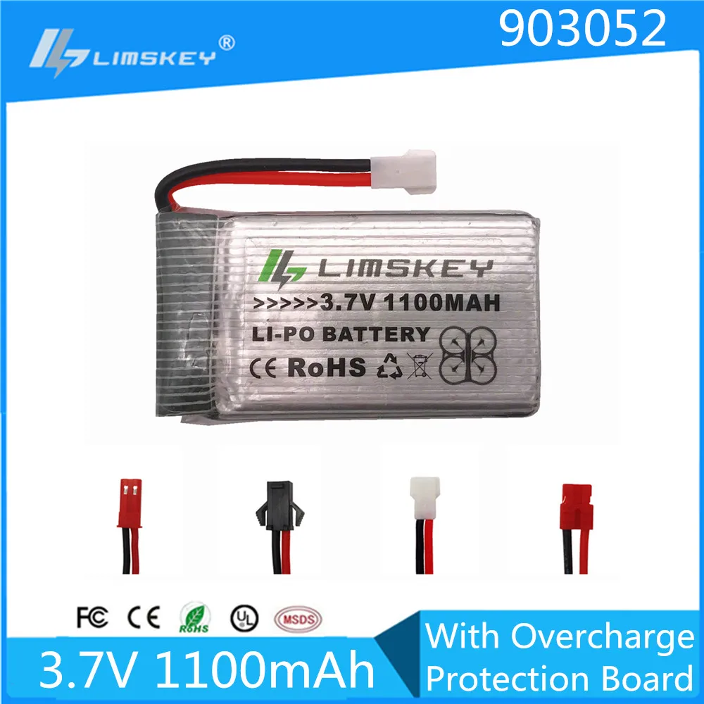 Limskey 3 7 V 1100 mAH литий-полимерный аккумулятор для SYMA X5SC X5SW X5uw x5uc x5hw x5hc H11D H11C 25C разряд