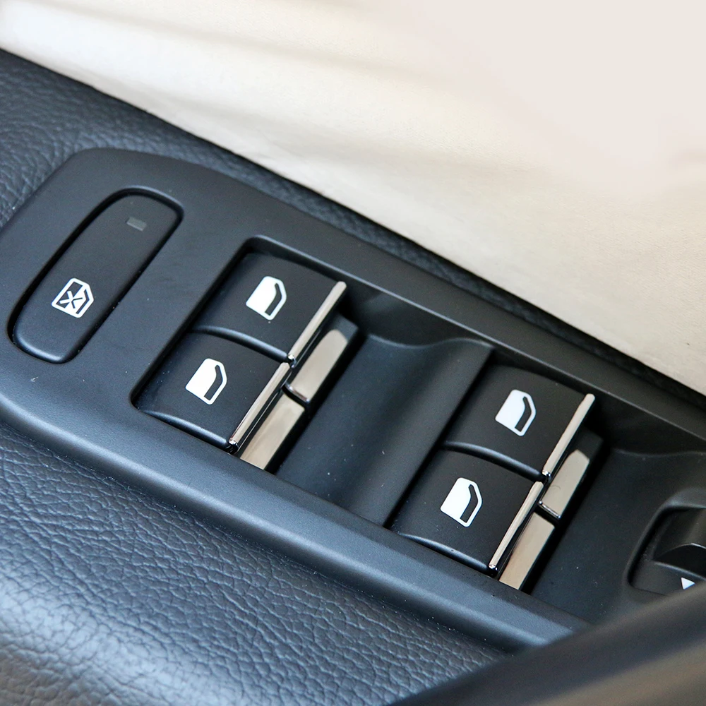 Автомобильный Стайлинг двери окна подъемник с блестками отделка ABS покрытие