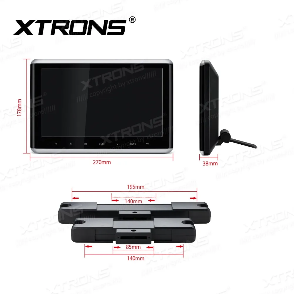 2 шт. монитор 10 &quotцифровой экран автомобильный клип на подголовник DVD плеер HDMI USB SD