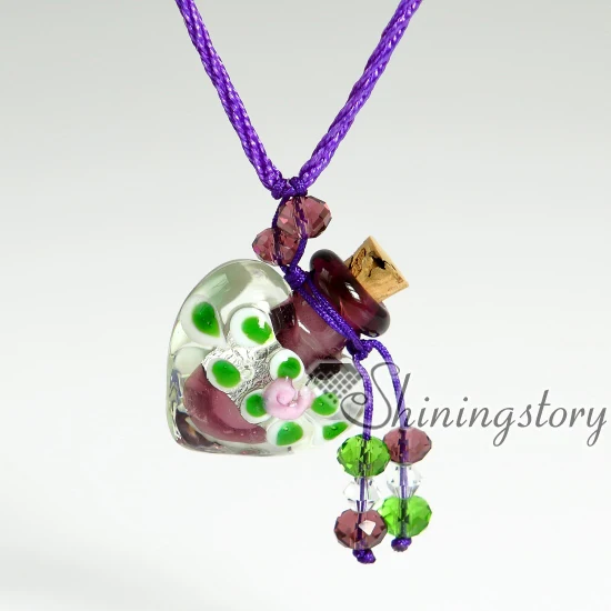 Ожерелье с эфирным маслом диффузор ювелирные изделия ручной работы стеклянный