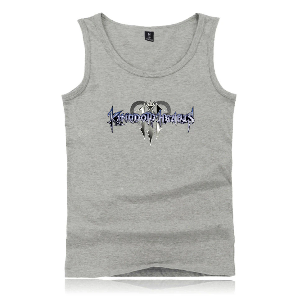 Мужская дышащая спортивная рубашка Kingdom heart Облегающая майка для бега и фитнеса