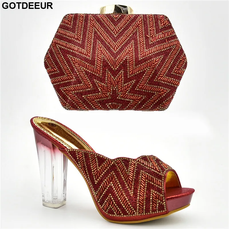 Новый итальянский комплект из туфель и сумочки вечерние женские свадебные туфли
