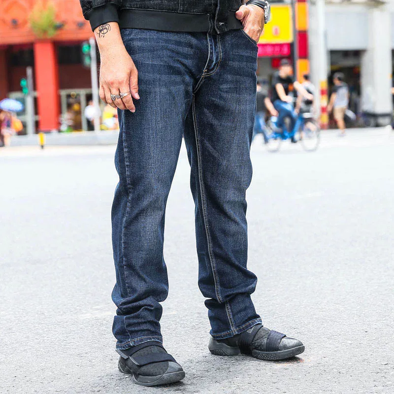 Мужские свободные прямые джинсы отличный вид крутые джинсовые брюки одежда