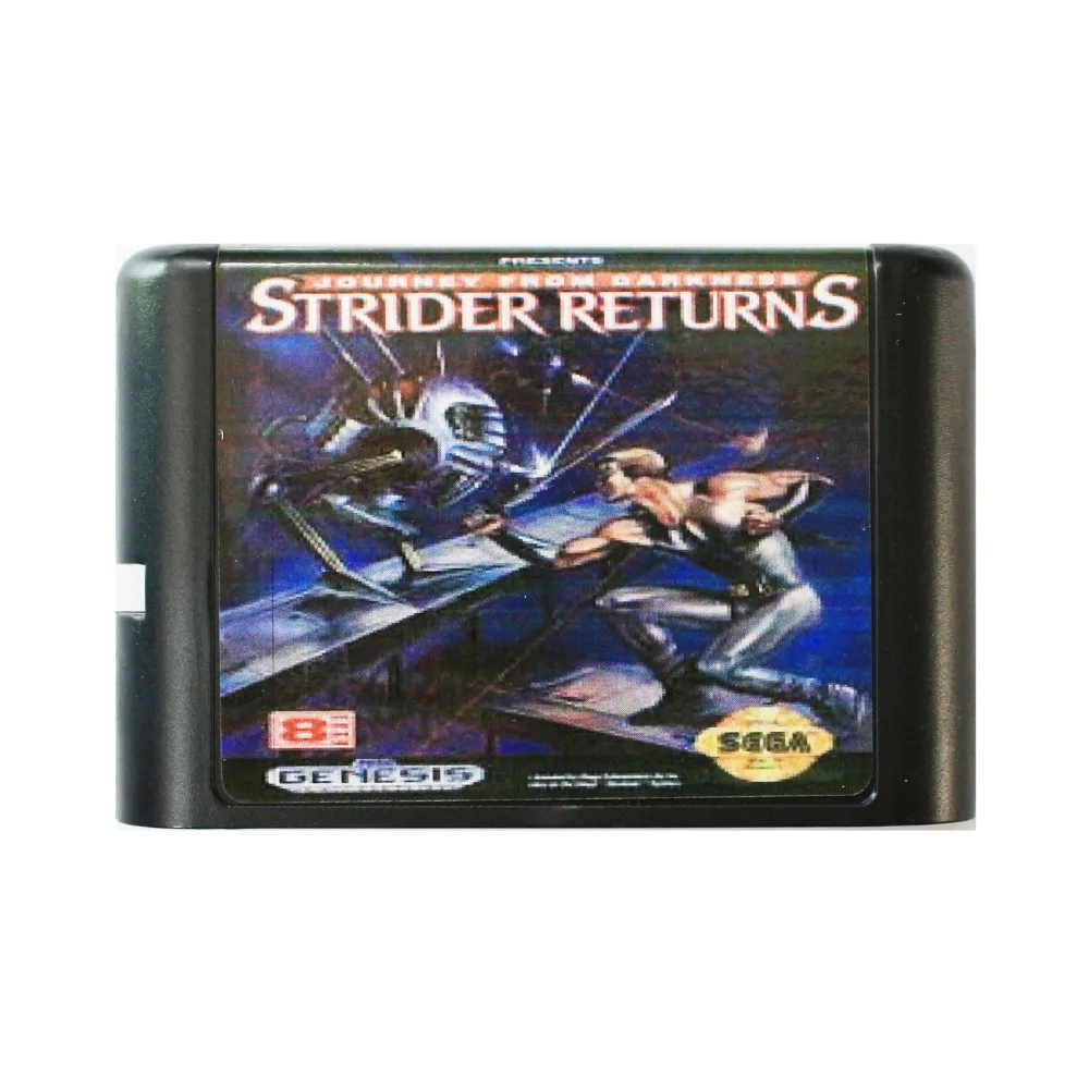 Strider возвращает 16 бит MD карточная игра для Sega игры SEGA Mega Drive Genesis|Картриджи| |