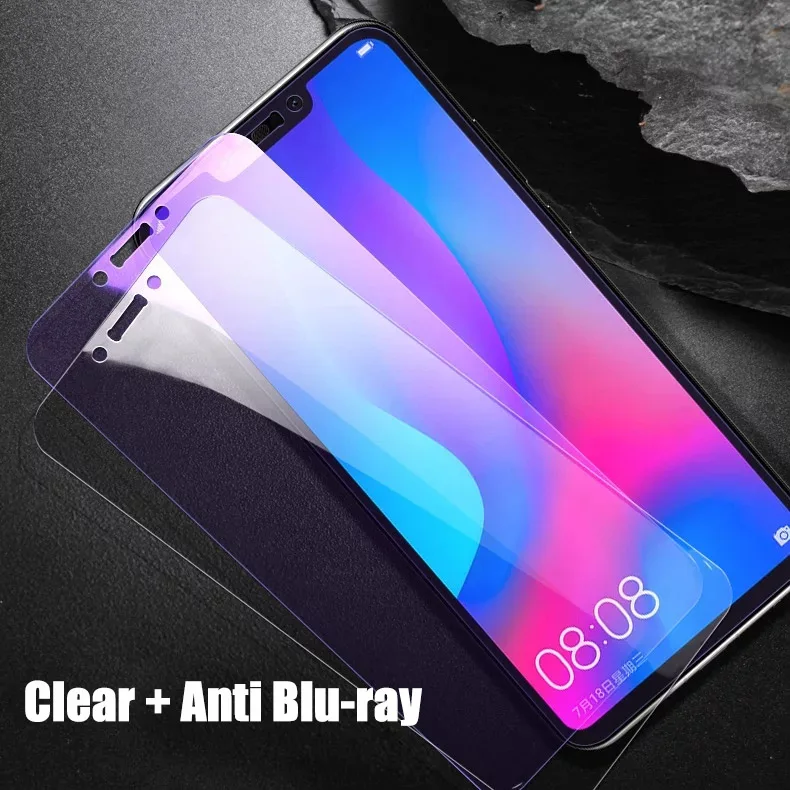 HD and Anti Blu-ray 2 шт./лот полное закаленное стекло для huawei nova 3 3i 3E 4 защита экрана 9h анти Blu-Ray закаленное стекло для huawei nova 4 3i 3e - Цвет: HD and Anti Blu-ray