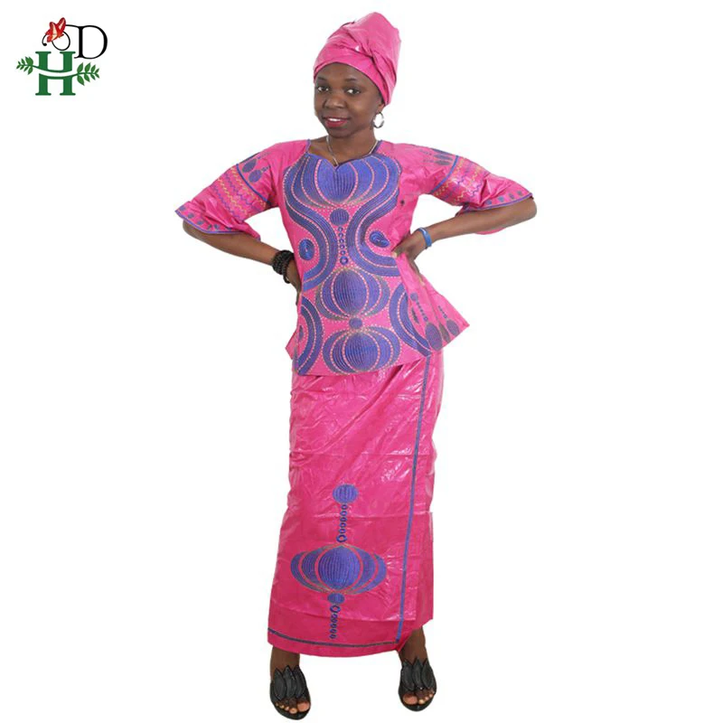 H&ampD african women outfit suits bazin dashiki clothes for africa clothing embroidery skirt two piece set jupe africaine | Тематическая