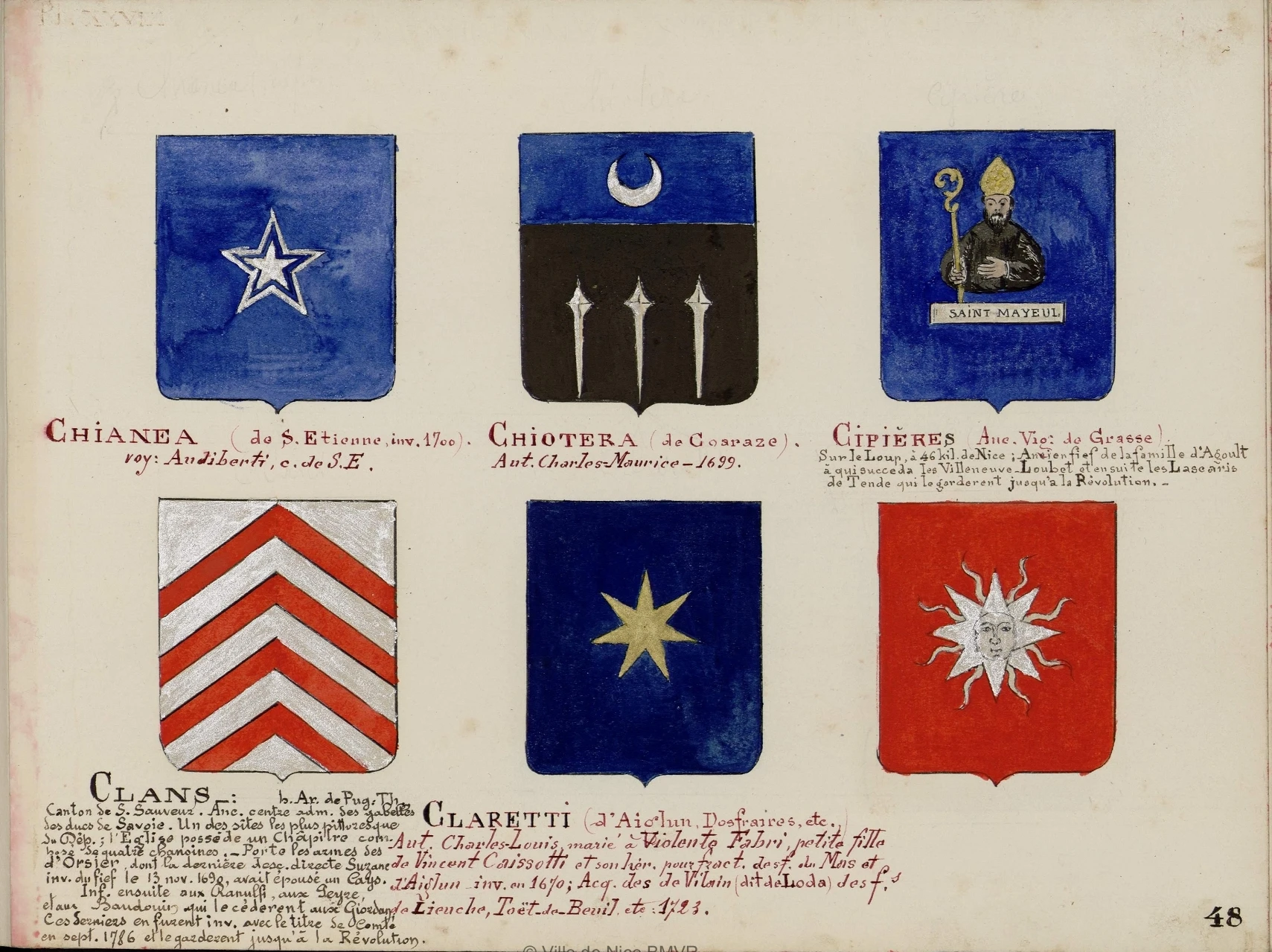 Armorial Peerage Nobiliaire Mirafiore et Fontana Fredda классические холщовые картины винтажные