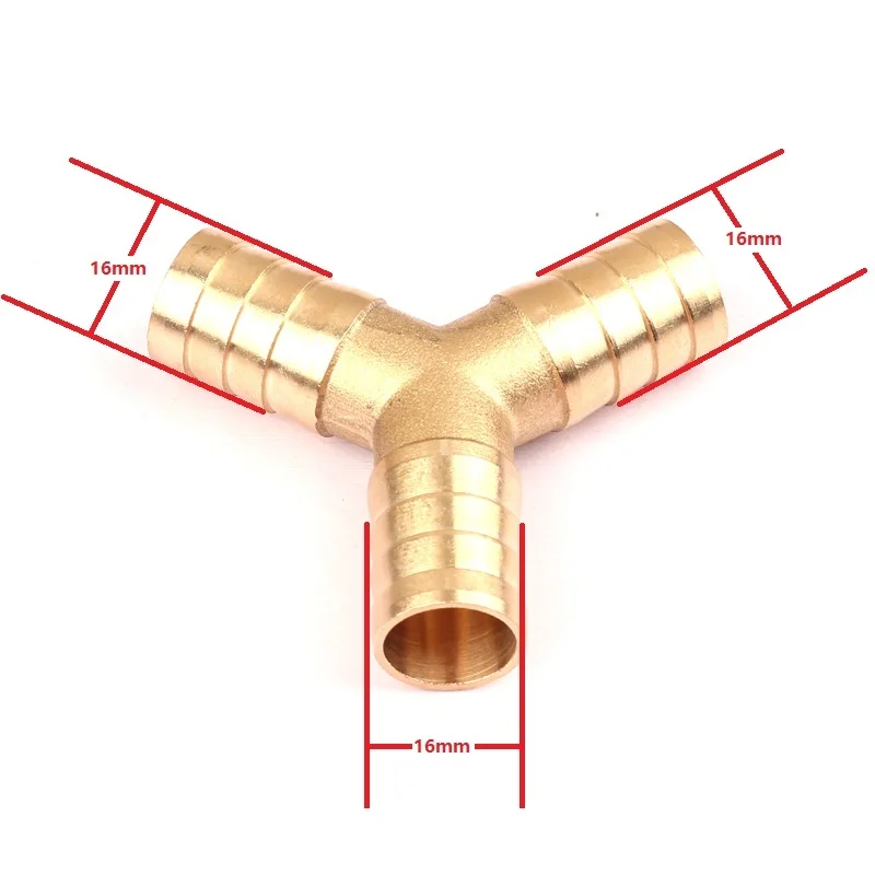 5 шт. утолщенный 16 мм наружный диаметр равный латунный тройник соединитель