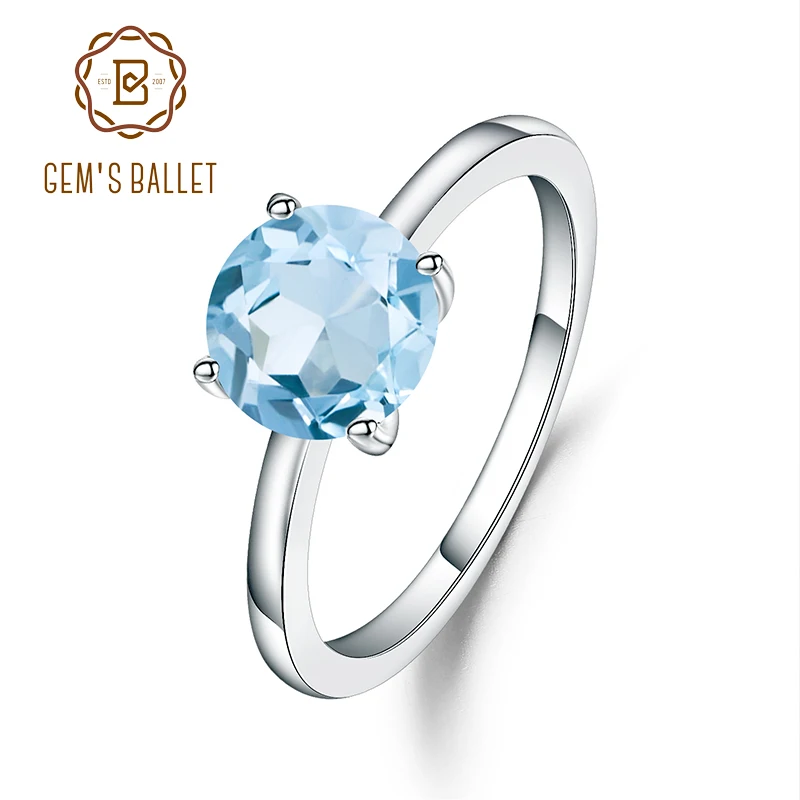 Женские обручальные кольца GEM'S BALLET 2.57Ct из стерлингового серебра 925 пробы с