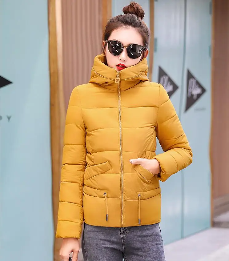2018 зимняя куртка Мягкий Для женщин хлопка короткая новый тонкий теплые парки