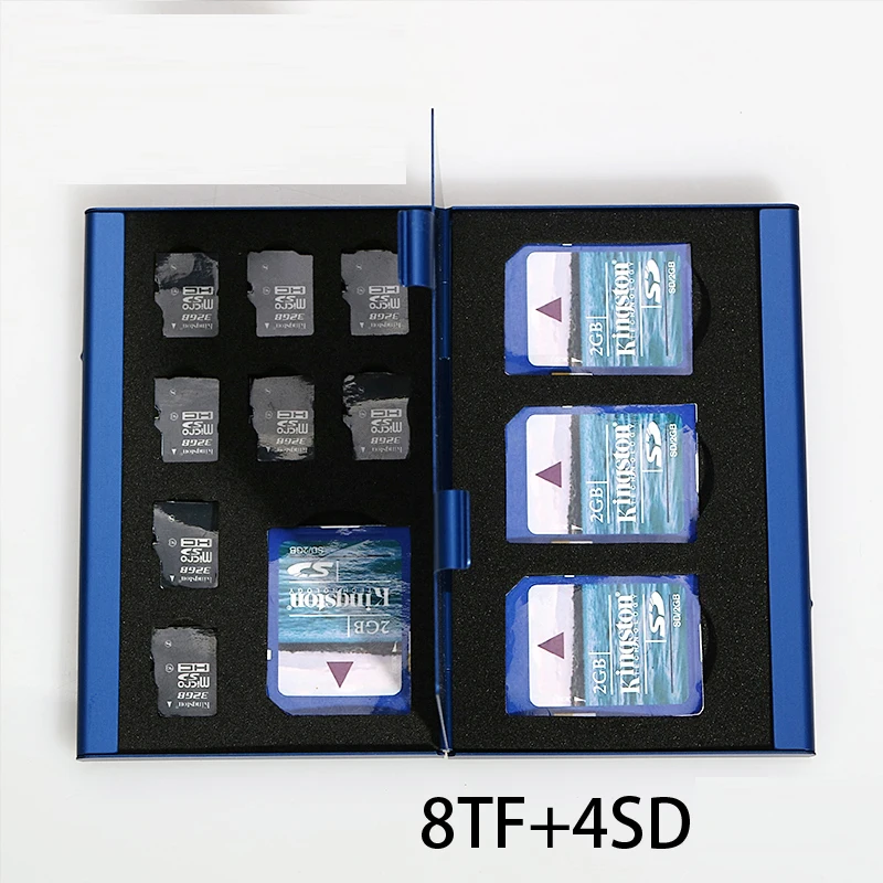 Алюминиевый чехол для хранения Ps Vita 12 в 1 2017 большая емкость 8 * Microsd карт 4 sd хит