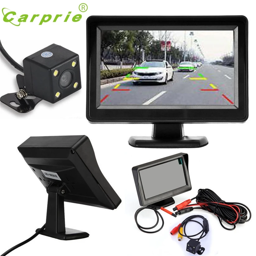 4 3 ''TFT LCD Зеркало заднего вида с монитором + камера ночным видением dec 24Levert