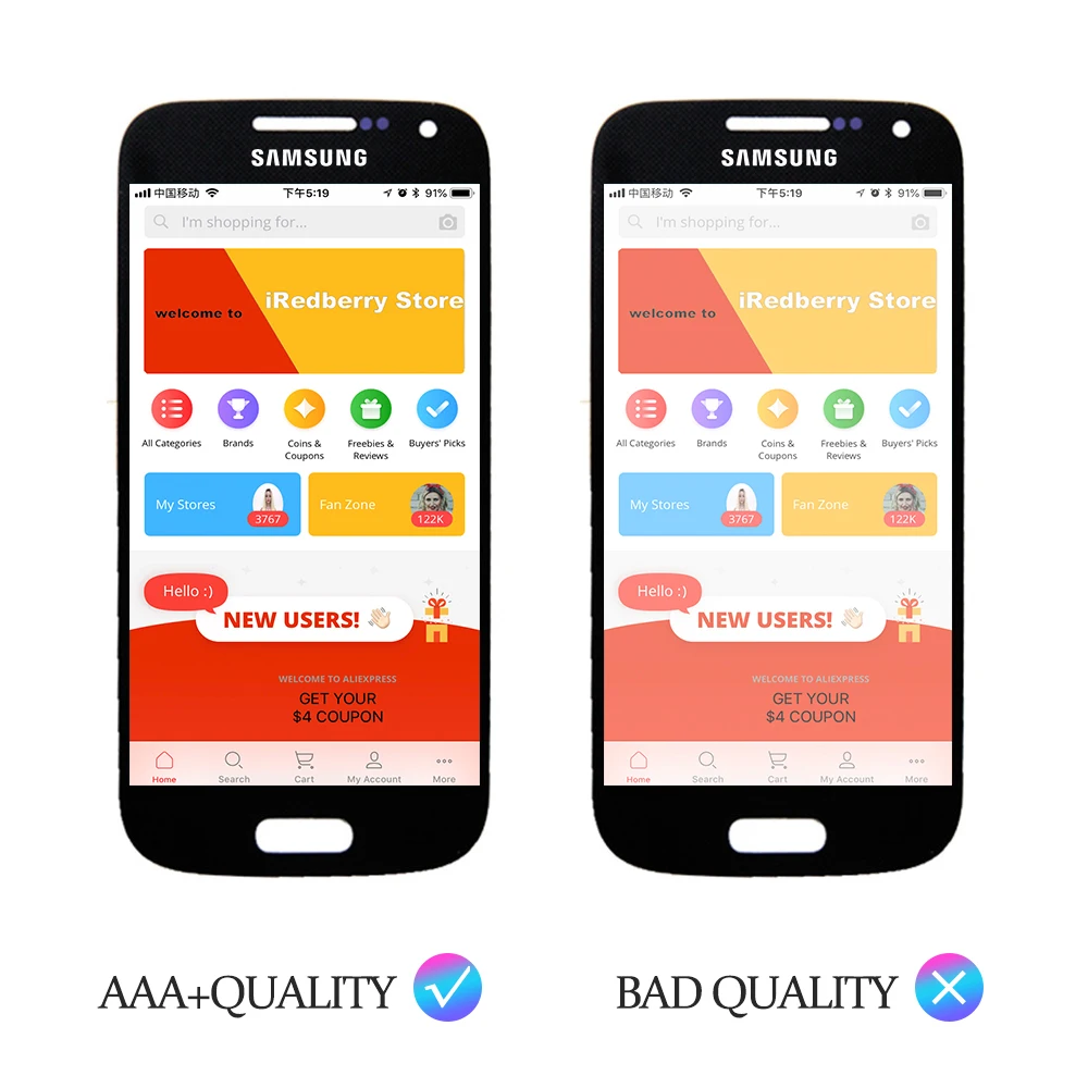 I9195 lcd s для samsung Galaxy S4 mini GT-i9195 i9190 i9192 lcd дисплей дигитайзер сенсорный экран в сборе с рамкой