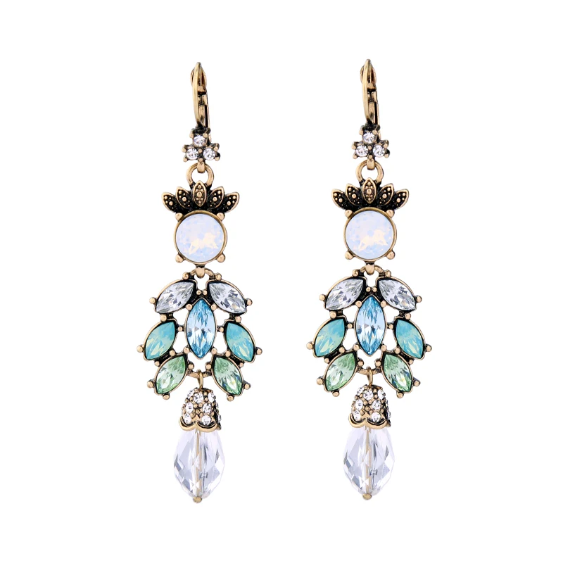 Элегантные Разноцветные кристаллы геометрические висячие серьги 2019 новые