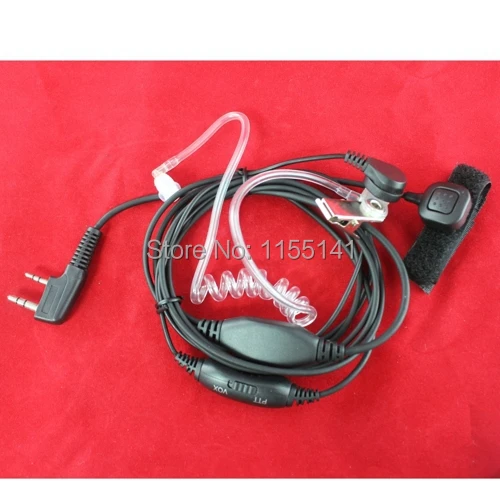 10 PCS New 2014 Covert Acoustic Tube Earpiece PTT for Wouxun Ken-wood Puxing Baofeng Ham Radio With Free Shipping
