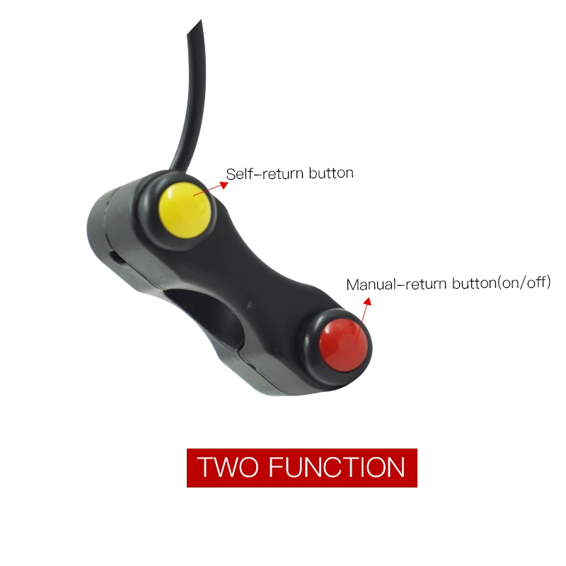 Two Functions 12V переключатели для мотоцикла скутера устанавливаемое на руль Крепление Фары Поворотная сигнальная лампа Противотуманные фары Рог вкл/выкл зажигания кнопки - Цвет: Two Functions
