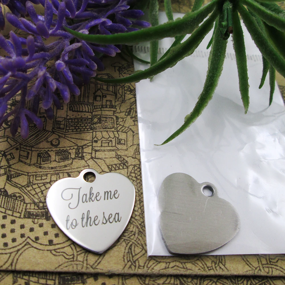 10pcs--&quotTake me to the sea&quotstainless steel charms 5 styles for choosing DIY Charms necklace bracelets | Украшения и