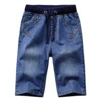 summer jeans for baby boys calf length short pants 100 cotton toddler teenages boy denim shorts trousers 3 8 14 years old kids