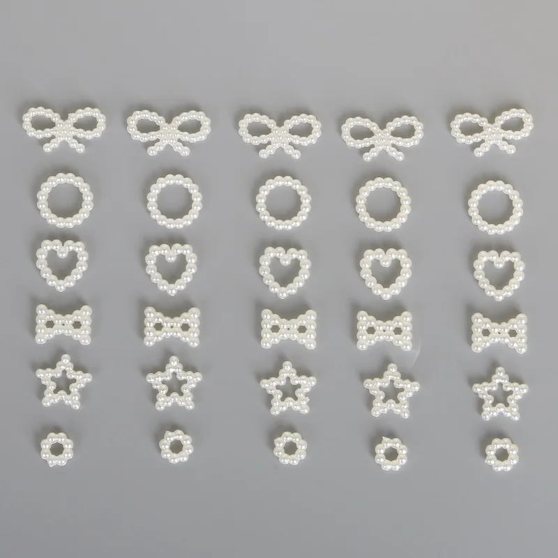 Горячая продажа 100 шт слоновой кости Circel/звезда/Сердце/бант бусины имитация