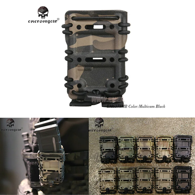 EmersonGear 5.56mm NATO Tactical Magazine Pouch Lacing Elastic Load Out System Airsoft Military Mag Pouches | Спорт и развлечения