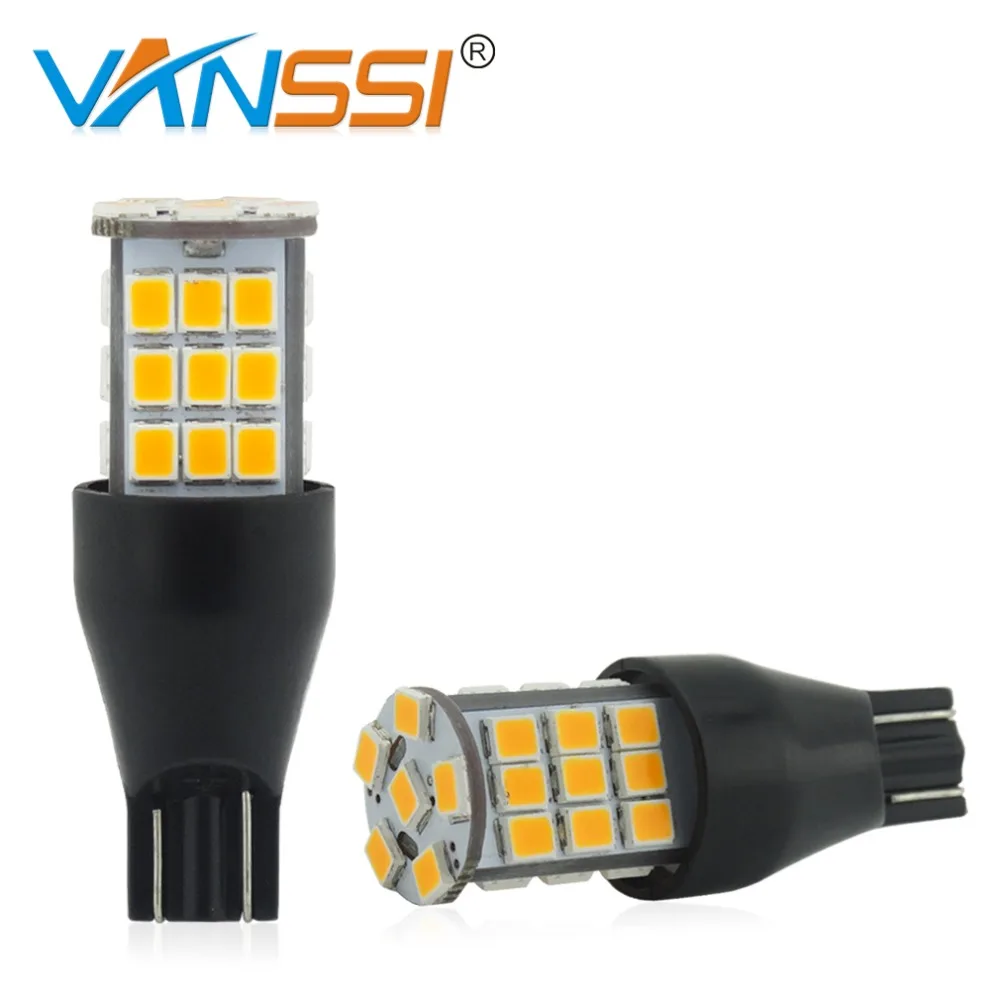 2x W16W WY16W T15 921 912 33SMD 2835 Светодиодный свет лампы желтый vanssi|car amber lights|car lightbulb led |