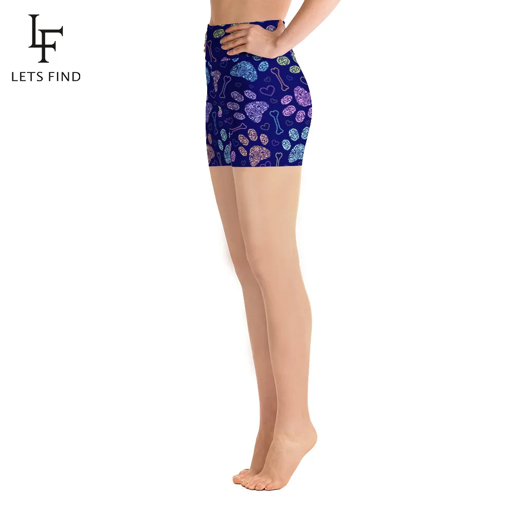 LETSFIND новые женские с высокой талией размера плюс короткие леггинсы 3D Красочные