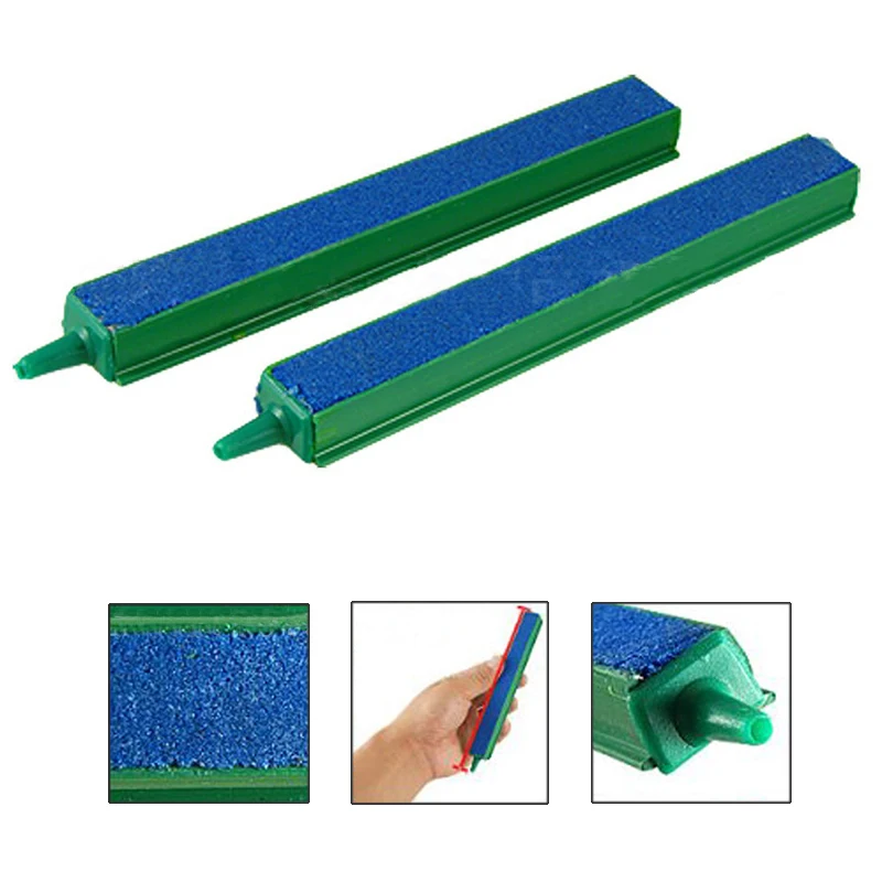 

Practical Various Inches Between 4-18 Inches Mineral Plastic Fish Tank Air Bubble Airstone Bar Green Blue