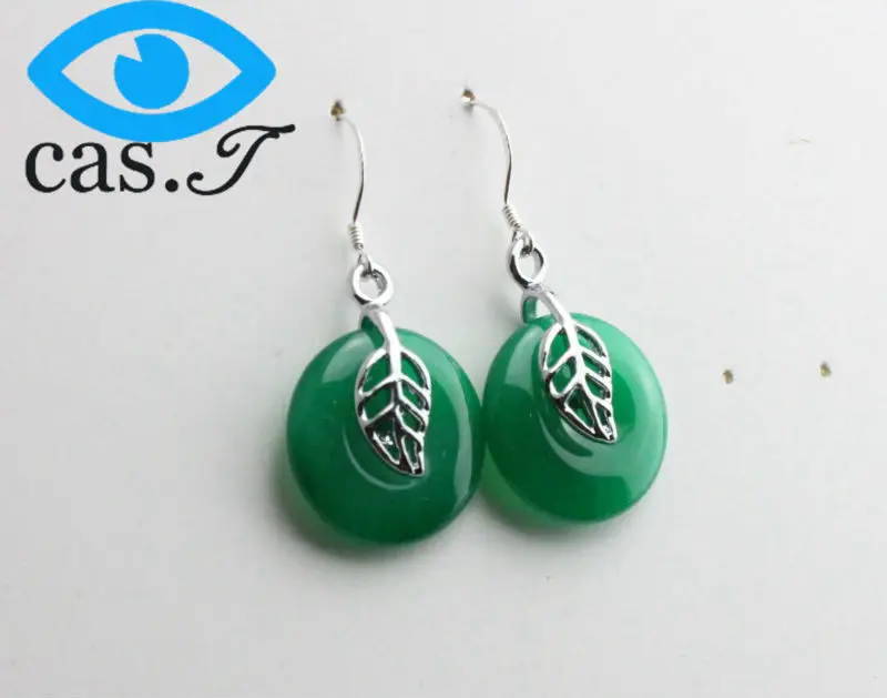 Мода новые dropship марка натуральный Гармонии товарный долго нефрита серьги
