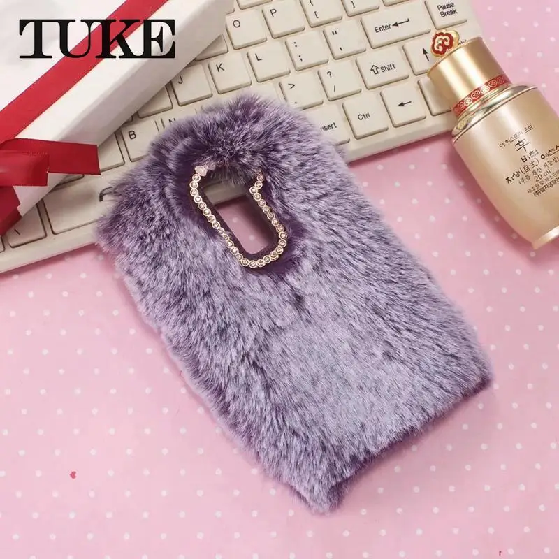 Пушистые плюшевые телефон Etui для LG LV3 LGLV3 чехол мягкий силиконовый задняя