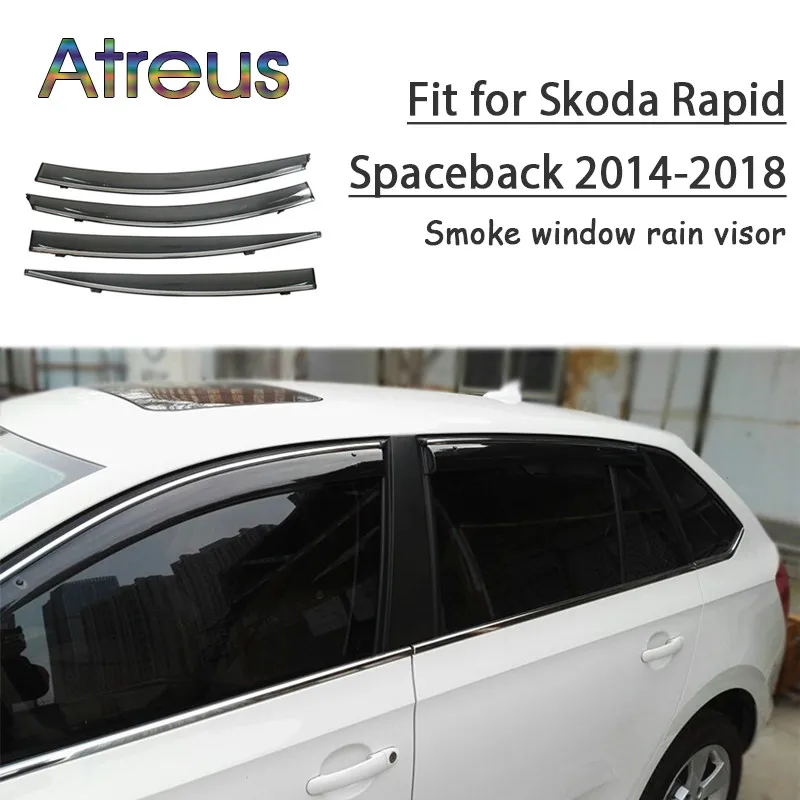 Автомобильный дефлектор для защиты от ветра Atreus 1 комплект козырек из АБС
