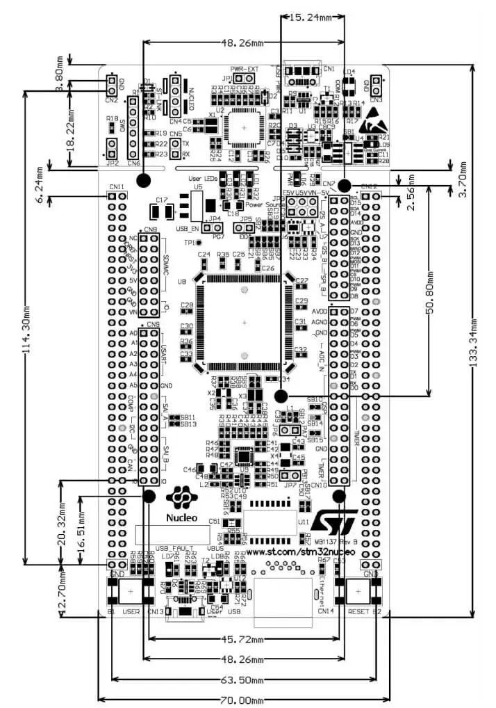 STM32F207ZG официальная демонстрационная плата макетная с нуклео для дева STM32F207ZG| |