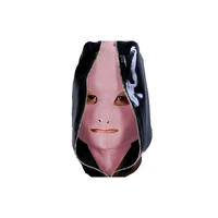 100 latex rubber maske pink and black mask double deck zip fastener size xxsxxl