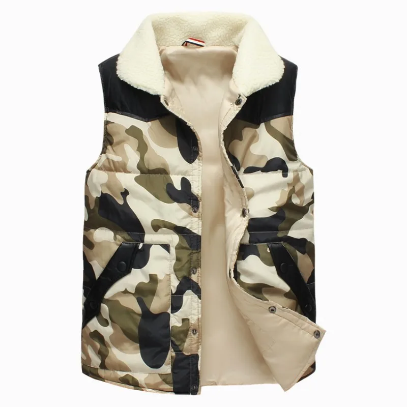 2015 новое поступление в стиле милитари мода Camouglage печатные мужчины жилет Большой