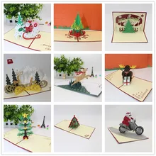 Новинка, 1 шт., 3D поздравительные открытки, лазерная резка, открытка на день рождения, юбилей, подарки, открытка, Рождественская вечеринка, свадебное украшение# T2