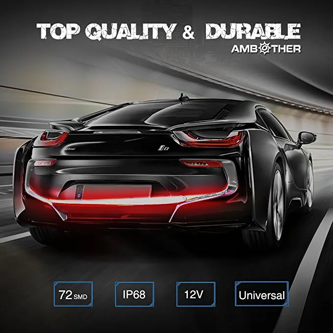 Разноцветный RGB задний фонарь динамическая ленсветильник стоп-сигнал сигнал