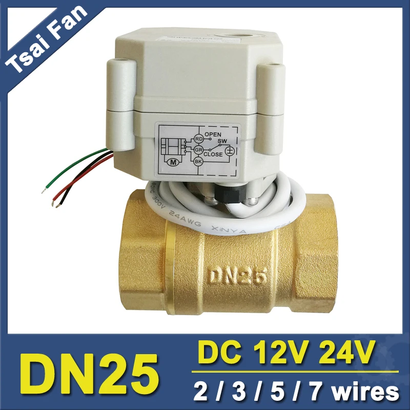 Электрический приводной шаровой клапан с сигналом отзывы DC12V или DC24V двухходовой